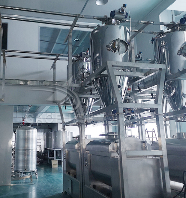 Wheat flour feeding & sieving system