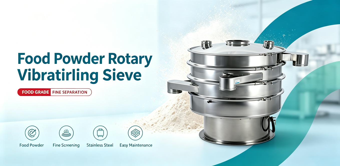 Gaofu Food Powder Rotary Vibrating Sieve Food‑Grade Equipment: Screening Milk Powder, Starch and Various Powders to Remove Lumps and Impurities