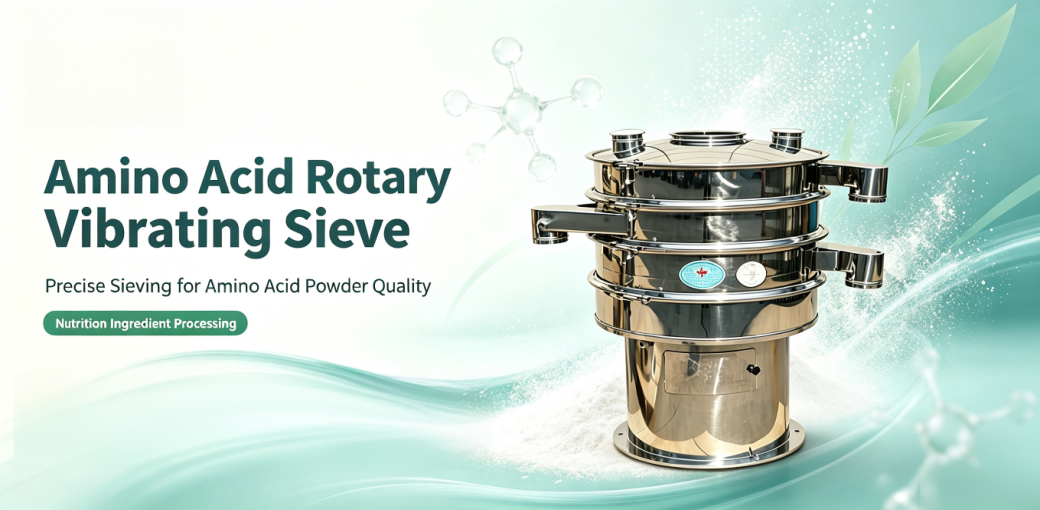 GMP‑Compliant Amino Acid Rotary Vibrating Sieve with Smooth Internal Surfaces for Easy Sanitisation: Meeting Additive Production Standards