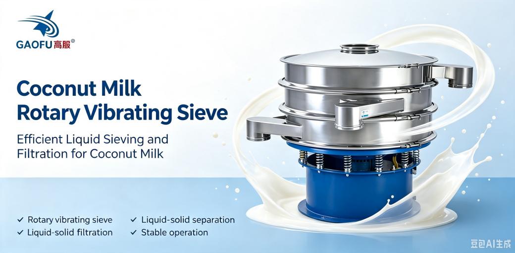 Mirror‑Polished Stainless Steel Coconut Milk Rotary Vibrating Sieve – Reducing Coconut Milk Slurry Adhesion and Lowering Cleaning Difficulty